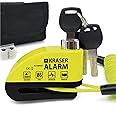 KRASER WA6Y Antivol Bloque Disc pour Moto avec Alarme 110dB, Renforcé Imperméable, Serrure de Sécurité, Cable Accessoire Sac,