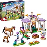 LEGO Friends Szkolenie koni, zestaw klocków ze zwierzętami: figurka kucyka i konika, zabawka dla dziecka z minilaleczkami, pr