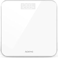 RENPHO Digital Body Weight Bathroom Scale, Highly Accurate Core 1S Body Weight Scale with Lighted LED Display, Round Corner D