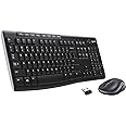 Logitech MK270 Wireless Keyboard And Mouse Combo For Windows, 2.4 GHz Wireless, Compact Mouse, 8 Multimedia And Shortcut Keys