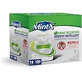 Mint -X Rodent Repellent Indoor Tall Kitchen Drawstring Trash Bags with Mint-Flex Technology; 13 Gallon, 120 Count, White