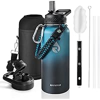 RAYMYLO Insulated Water Bottle 32 oz, Triple Wall Vacuum Stainless Steel (Cold for 48 Hrs), Leak Proof & BPA-Free, Modern Wat