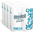 Amazon Brand - Presto! 2-Ply Ultra-Soft Toilet Paper, 24 Family Mega Rolls = 120 regular rolls, 6 Count (Pack of 4), Unscente