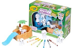 Crayola Scribble Scrubbie Safari Animals Tub Playset, Creative Toys