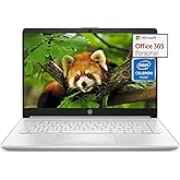 HP Stream 14" Ultral Light Laptop for Student Business, Intel Quad-Core Processor, 16GB RAM, 64GB eMMC, 1-Year Office 365, UH