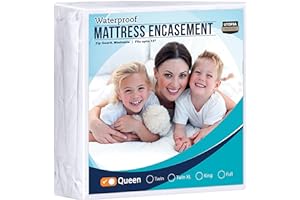 Utopia Bedding Zippered Mattress Encasement Queen - 100% Waterproof and Bed Bug Proof Mattress Protector - Absorbent, Six-Sid