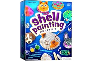 Dan&Darci Kids Sea Shell Painting Kit - Arts & Crafts Gifts for Boys and Girls Ages 6-12 - Craft Activities Kits - Creative A