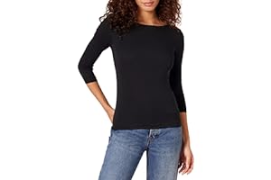 Amazon Essentials Womens 3/4 Sleeve Boatneck T-Shirt