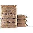 TIKI Brand Wood Packs - 4-Pack, Wood Pellets For Smokeless Outdoor Fire Pits, Wood Fuel Pellets, Easy Instant Fire For 30+ Mi