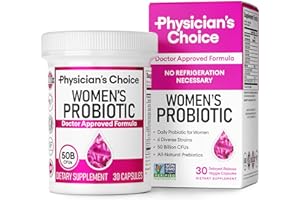 Physician's Choice Probiotics for Women - PH Balance, Digestive, UT, & Feminine Health - 50 Billion CFU - 6 Unique Strains fo