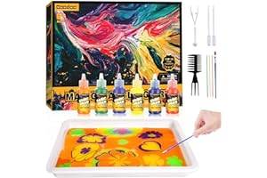 Water Marbling Paint for Kids - Arts and Crafts for Girls & Boys Crafts Kits Ideal Gifts for Kids Age 6-8 8-12