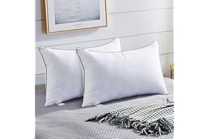 Pillows Queen Size 2 Pack for Sleeping, Soft and Supportive Bed Pillow for Side and Back Sleeper, Down Alternative Hotel Coll