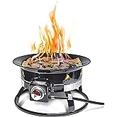 Outland Living Portable Propane Fire Pit, 19-inch, 58,000 BTU Smokeless Gas Firebowl | Perfect for Camping, Patio, Backyard, 