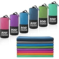 BOGI Microfiber Travel Sports Towel-Quick Dry Towel, Soft Lightweight Microfiber Camping Towel Absorbent Compact Travel Towel