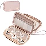 NISHEL Travel Cord Organizer Case, Double Layers Tech Electronic Case, Travel Essentials for Charger, Cable, Phone, Flash dri