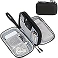 FYY Travel Cable Organizer Pouch Electronic Accessories Carry Case Portable Waterproof Double Layers All-in-One Storage Bag f