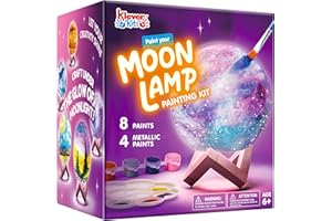 Klever Kits DIY 3D Moon Night Light, Paint Your Own Moon Lamp Kit Galaxy Lamp Arts and Crafts Kit, School Activities, Birthda