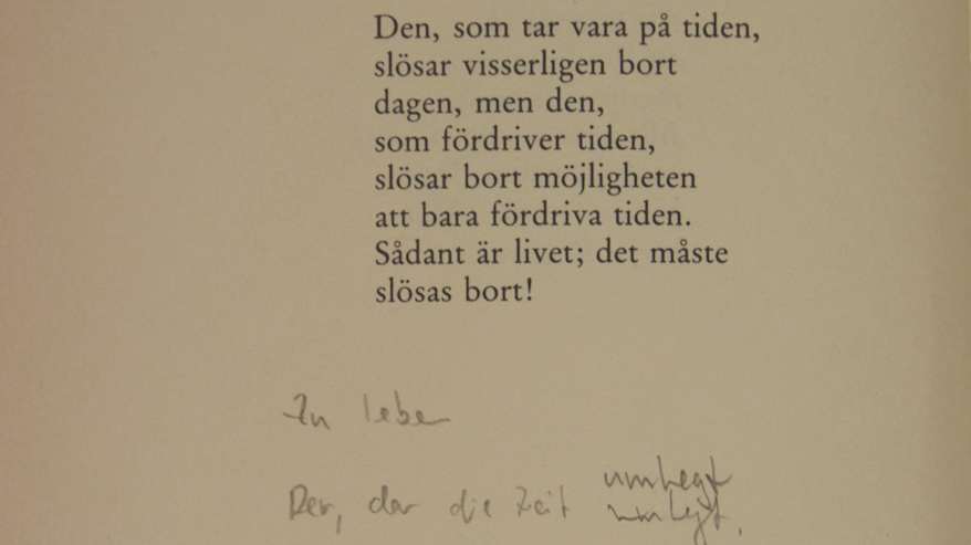 Gösta Ågrens dikt Att leva ur boken Jär (1988)