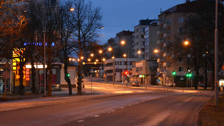 Tomma gator i Åbo centrum.