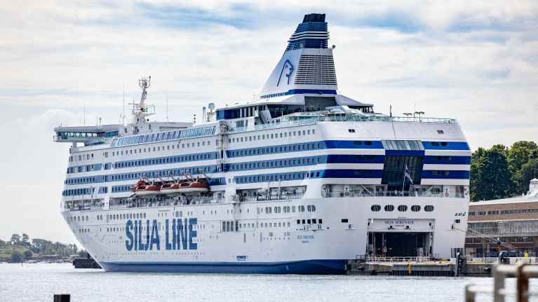 Silja Linen alus Helsingin Olympiaterminaalissa 10. heinäkuuta.