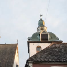 Kyrktornet vid Borgå domkyrka.