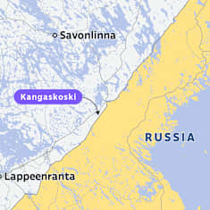 A map of Kangaskoski and the Russian border.