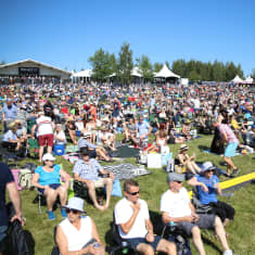 Människor under Pori Jazz 2019.