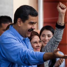 Venezuelas president Nicolás Maduro under en demonstration i Caracas 21.11.2016