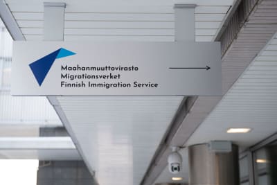 Migrationsverkets korridor i Helsingfors.