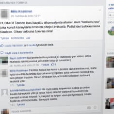 Naapurustoryhmän kirjoittelua Facebookissa.