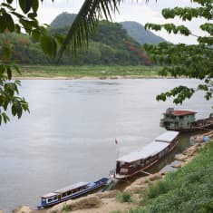 Mekong-jokea Laosissa.