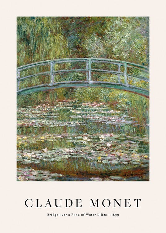 Monet - Bridge over a Pond of Water Lilies Poster 0