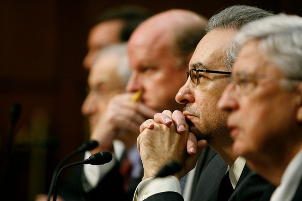 Testifying before the Senate Judiciary Committee with (left to right)  Charles Fried, Mike Carvin and Walter Dellinger