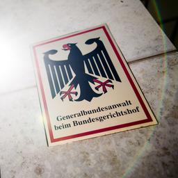 Ein Schild in der Bundesanwaltschaft beim Bundesgerichtshof