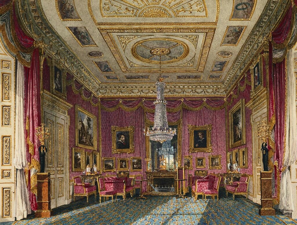 Rose Satin Drawing Room, looking north, Carlton House.