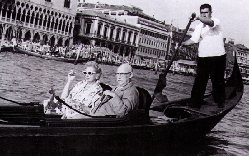 Baroness Kuffner - Tamara with her second husband, Raoul Kuffner, Venice 1962