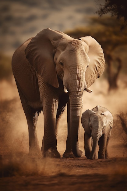 Free photo elephant artificial intelligence image