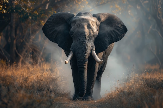 Free photo photorealistic scene of wild elephant