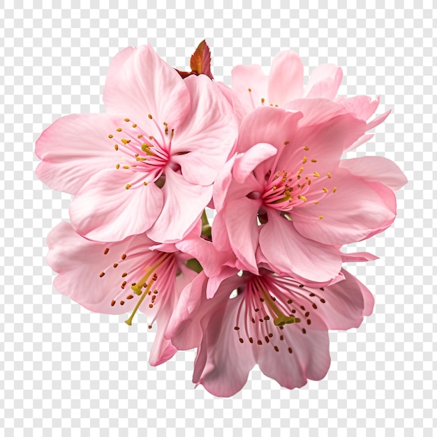 Free PSD cherry blossom flower png isolated on transparent background