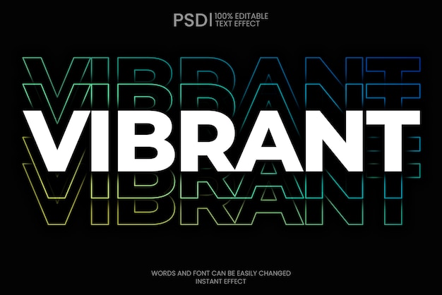 Editable Graphic Gradient Text Effect