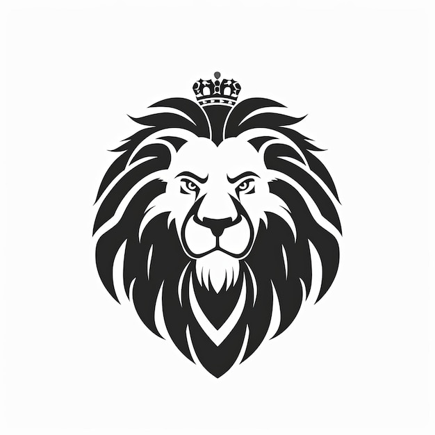 Photo a clean lion logo mascot