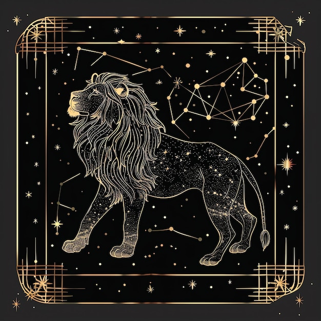 Photo a lion with a star that says  star  on it