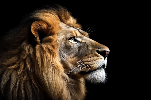 Photo portrait of a lion ai generated