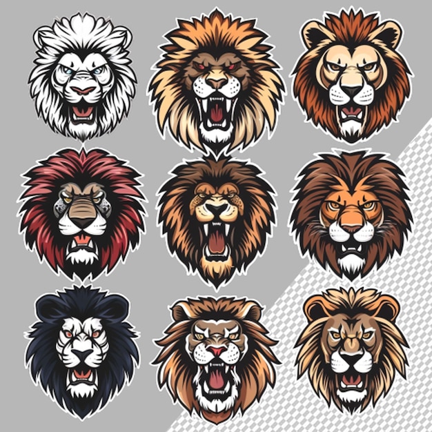 PSD lion logo with stylish design