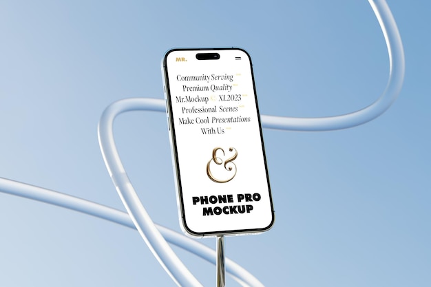 Phone 14 on Tripod Mockup