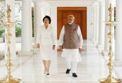 Former Korean first lady causes stir over solo trip to India 