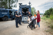 Un barrage de gendarmerie à Mont-Doré (Nouvelle-Calédonie), le 17 septembre 2024. 