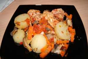 Курица с овощами в скороварке - фото шаг 5