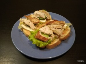 Сэндвичи с курицей и сыром - фото шаг 7