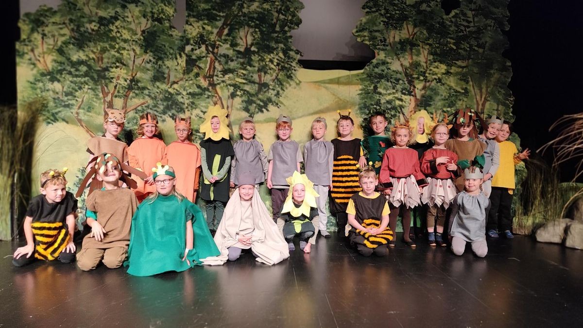 Die Kita-Kinder aus Flechtorf spielten das Stück „Kleine Maus, ich mag dich!“ auf der Bühne des Scharoun-Theaters Wolfsburg.